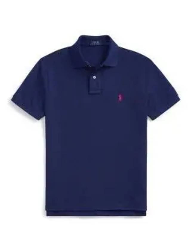 Embroidery Red Pony Short Sleeve Polo Shirt Blue - POLO RALPH LAUREN - BALAAN 2