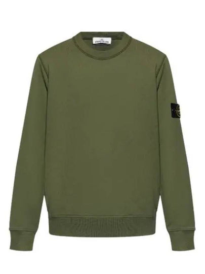 Compass Patch Cotton Sweatshirt Musk Green - STONE ISLAND - BALAAN 2