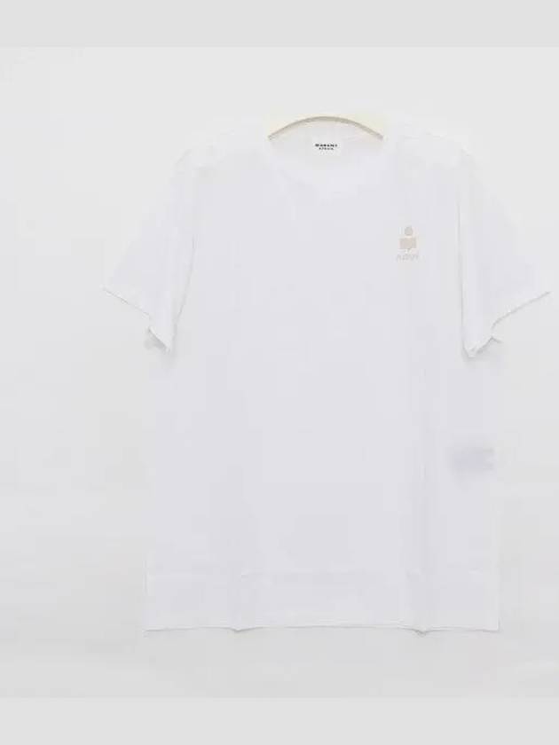 Aby Logo Short Sleeve T-Shirt White - ISABEL MARANT - BALAAN 2