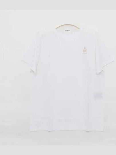 Aby Logo Short Sleeve T-Shirt White - ISABEL MARANT - BALAAN 2