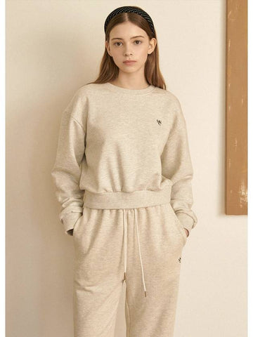 Hazel Classic Logo Sweatshirt Oatmeal - MICANE - BALAAN 1