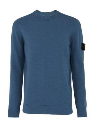 Wappen Patch Crew Neck Sweatshirt Dark Blue - STONE ISLAND - BALAAN 1