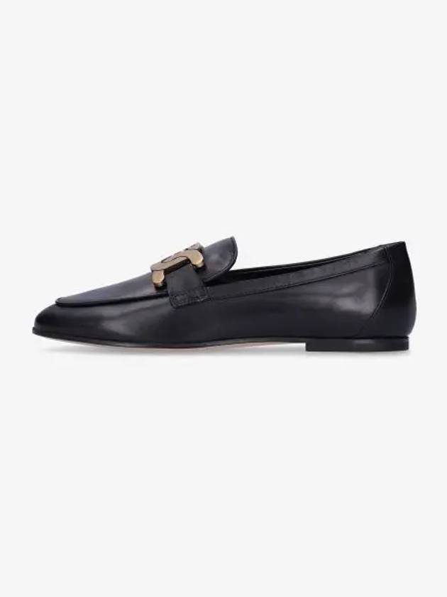 Kate Metal Logo Leather Loafers Black - TOD'S - BALAAN 2