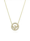 F Logo Pendant Necklace Gold - FENDI - BALAAN 2