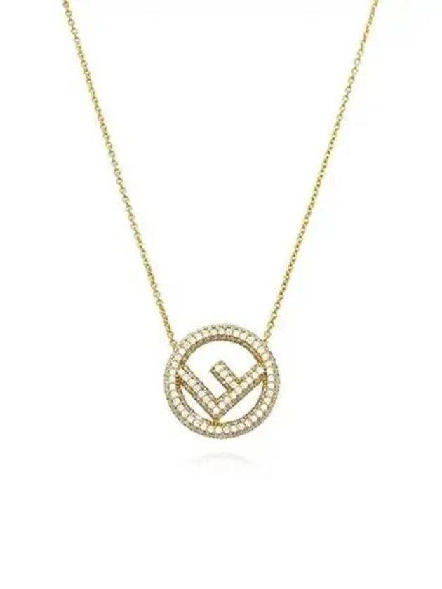 F Logo Pendant Necklace Gold - FENDI - BALAAN 2