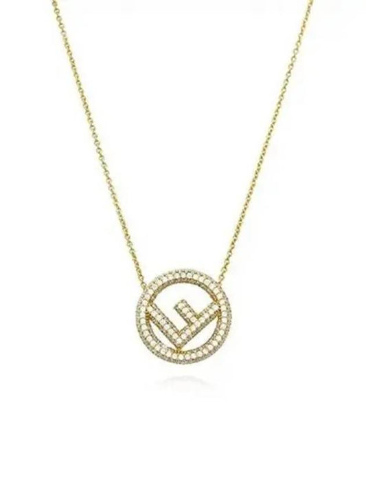 F Logo Pendant Necklace Gold - FENDI - BALAAN 2