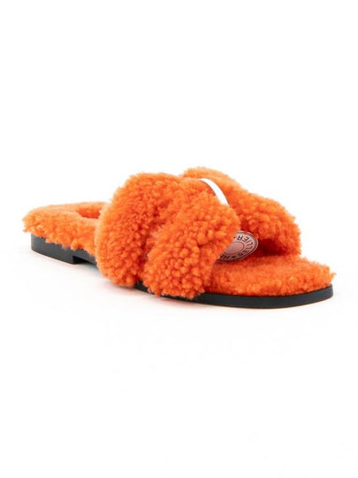 Oran Shearing Sandals Orange - HERMES - BALAAN 2