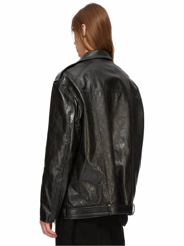 Calfskin jumbo stooge rider jacket black ru02d6773 lri 09 - RICK OWENS - BALAAN 3