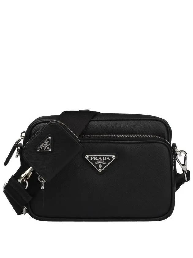 Saffiano Leather Shoulder Bag Black - PRADA - BALAAN 2