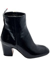 Black Soft Patent Leather Mid Ankle Boots N - THOM BROWNE - BALAAN 2