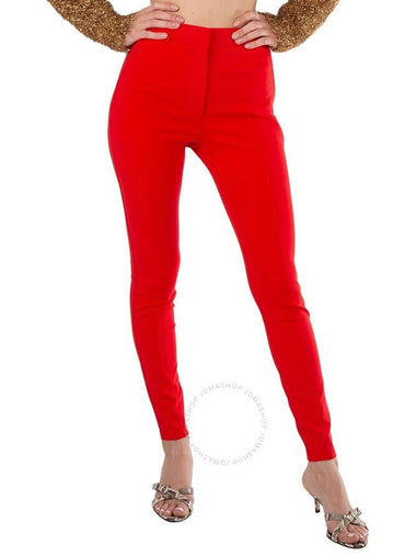 Burberry Ladies Bright Red Stretch Jersey Trousers, Brand Size 6 (US Size 4) - BURBERRY - BALAAN 1