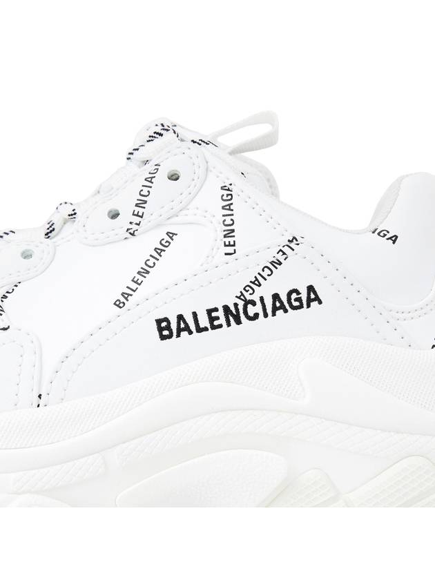 Triple S All-Over Logo Low Top Sneakers White - BALENCIAGA - BALAAN 9