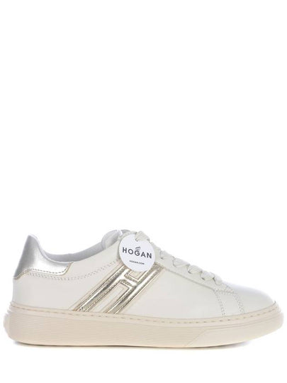 H365 H logo gold low-top sneakers ivory - HOGAN - BALAAN 2