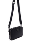 Brique Saffiano Leather Cross Bag Black - PRADA - BALAAN 4