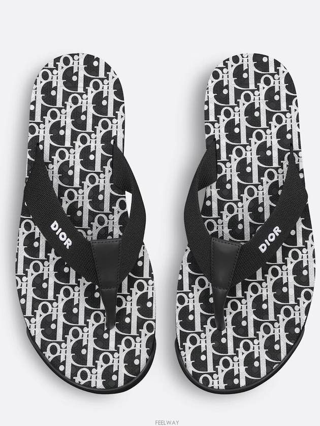 Dior Alpha Thong Sandals Black Technical Fabric - DIOR - BALAAN 4