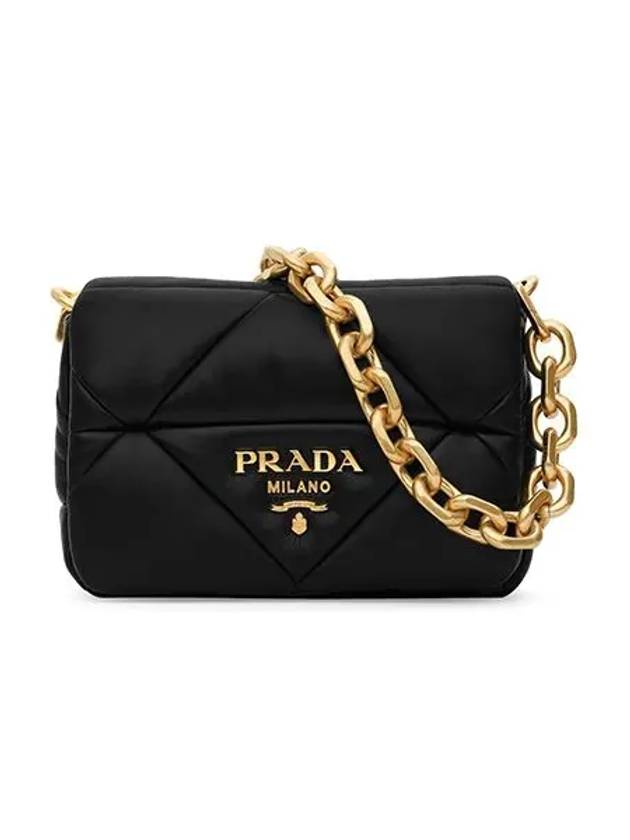 Bag 1BD292 2DMO F0002 System Nappa Padded Patchwork Logo Chain Women s Shoulder - PRADA - BALAAN 2