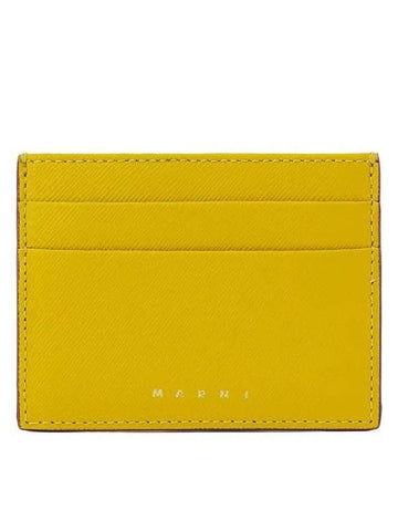 logo two-fold card wallet yellow - MARNI - BALAAN.