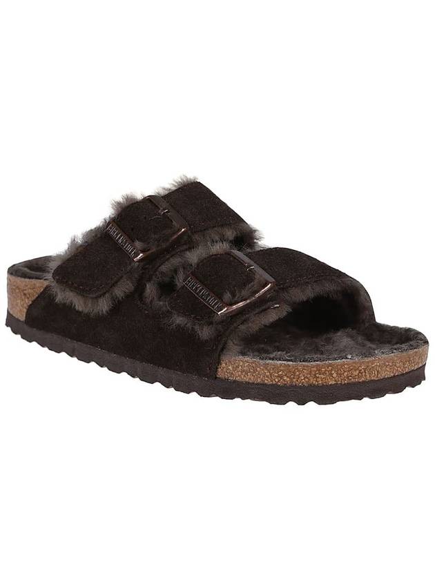 Arizona Shearling Medium Sandals Mocha - BIRKENSTOCK - BALAAN 3