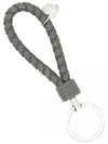 Intrecciato Leather Key Holder Grey - BOTTEGA VENETA - BALAAN 2