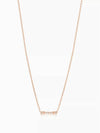 Tiffany Fleur de Lis Stem Pendant Rose Gold Diamond Necklace Women - TIFFANY & CO. - BALAAN 1