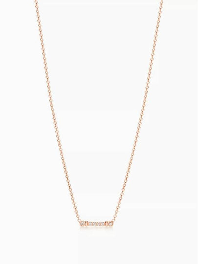 Fleur De Lis Key Bar Pendant Necklace Rose Gold - TIFFANY & CO. - BALAAN 2