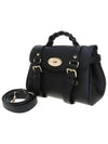 Alexa Heavy Grain Mini Tote Bag Black - MULBERRY - BALAAN 3