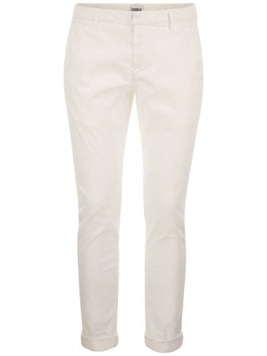 GAUBERT - Slim-fit gabardine trousers - DONDUP - BALAAN 1