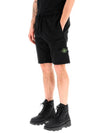 Fleece Bermuda Shorts Black - STONE ISLAND - BALAAN 5