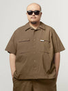 City Worker Shortsleeve Shirts Brown - BOOVOOM - BALAAN 3