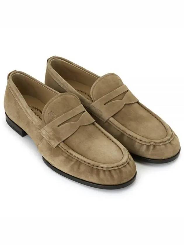 Suede Driving Shoes Brown - TOD'S - BALAAN.