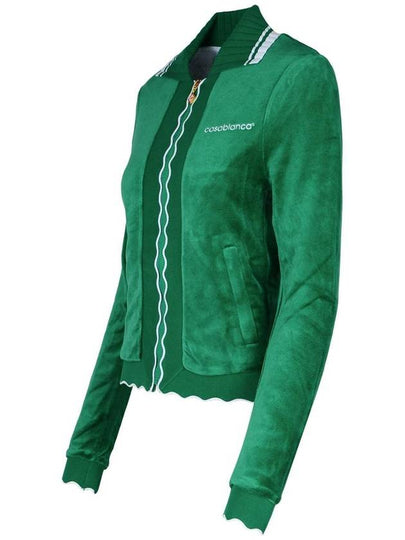 Casablanca 'Track' Green Cotton Blend Sweatshirt - CASABLANCA - BALAAN 2