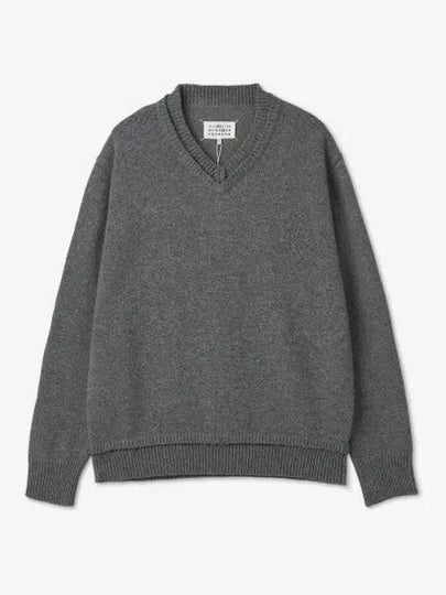 Men's 4 Stitch Elbow Patch Knit Top Grey - MAISON MARGIELA - BALAAN 2