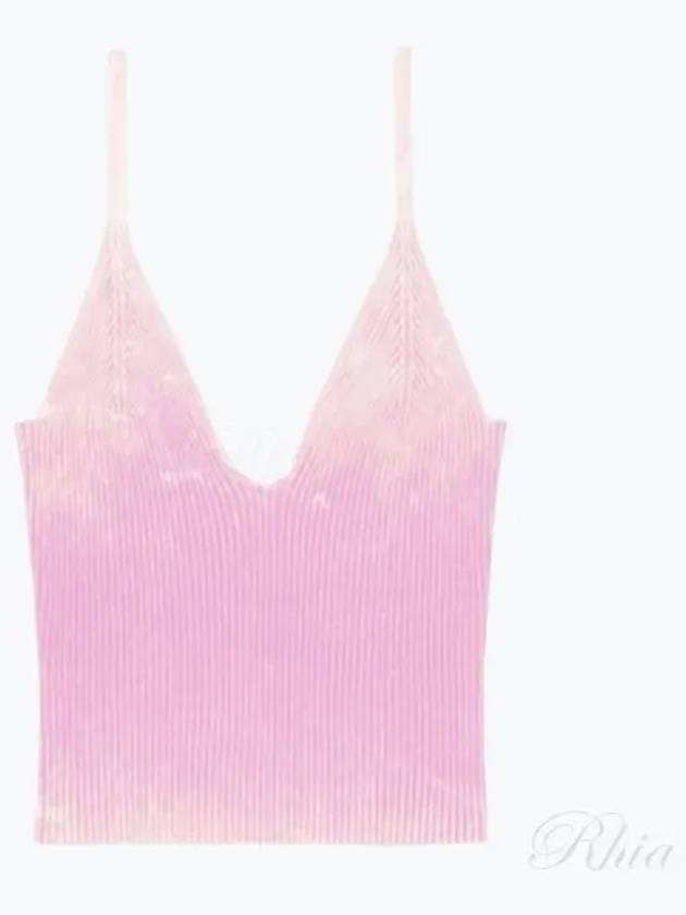 M Laila Faded Ribbed Knit Sleeveless Pink - DIESEL - BALAAN 2