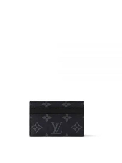 Monogram Eclipse Double Card Wallet Black - LOUIS VUITTON - BALAAN 2