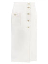 Women's Cotton Long A-Line Skirt White - GUCCI - BALAAN 2