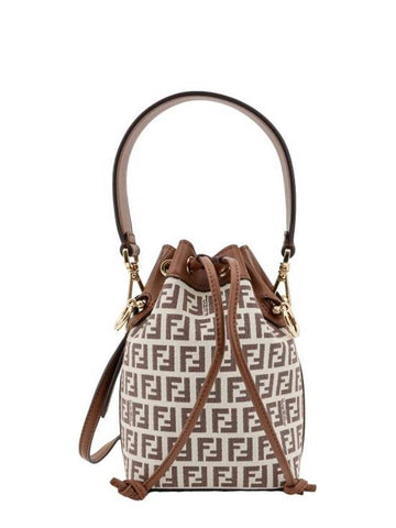 Mon Tresor FF Motif Bucket Bag Brown - FENDI - BALAAN 1