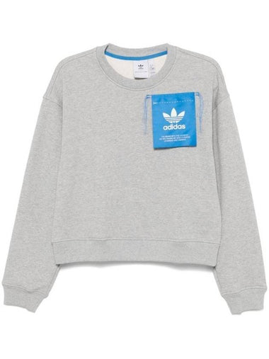 Ksenia Label Logo Tag Sweatshirt Grey - ADIDAS - BALAAN 1