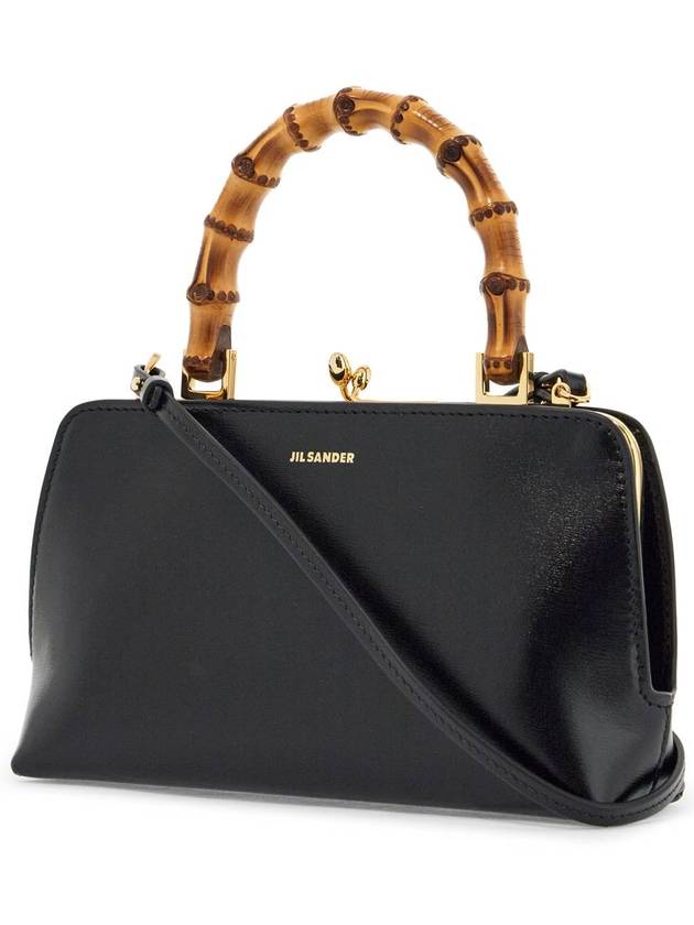 Goji Bamboo Mini Tote Bag Black - JIL SANDER - BALAAN 4