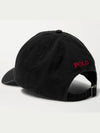 Red Pony Embroidery Ball Cap Black - POLO RALPH LAUREN - BALAAN.