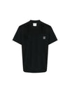 Cotton Back Logo Short Sleeve T-Shirt Black - WOOYOUNGMI - BALAAN 1