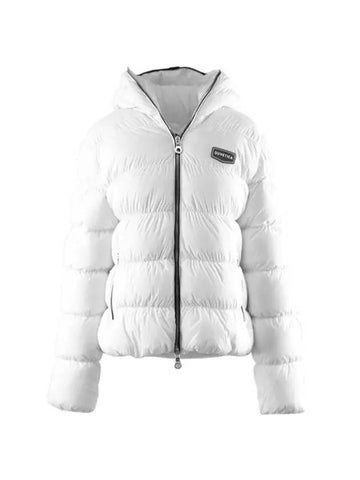 GAMONA logo patch hood padded jacket white - DUVETICA - BALAAN 1