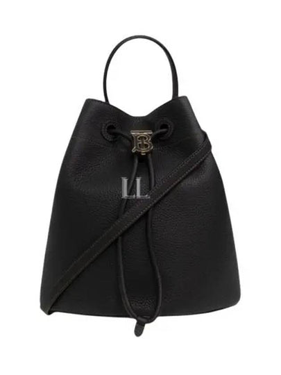 Small Grainy Leather TB Bucket Bag Black - BURBERRY - BALAAN 2