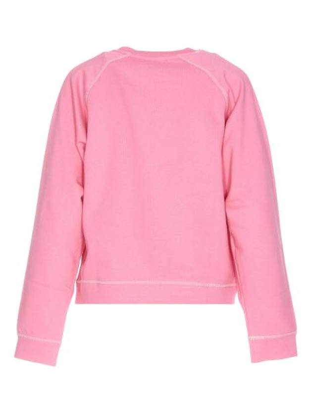 Isoli Cotton Sweatshirt Pink - GANNI - BALAAN 3