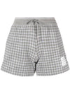 Tweed Summer Short Pants Medium Grey - THOM BROWNE - BALAAN 1