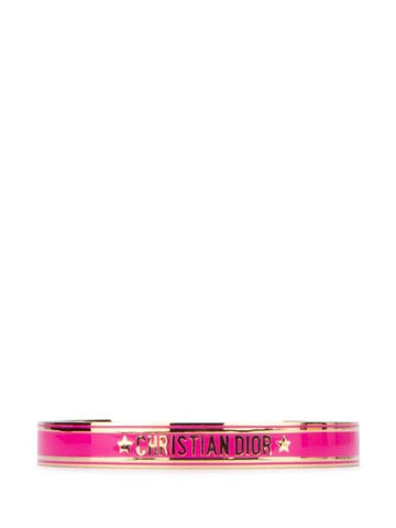 Cord Bangle Bracelet Gold Pink - DIOR - BALAAN 1