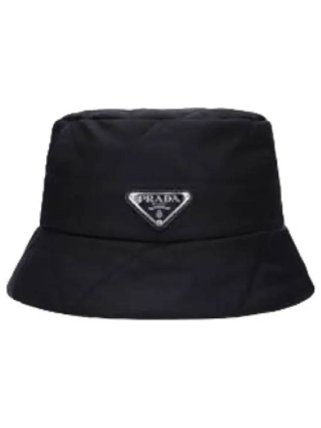 Qualted Re Nylon Bucket Hat Black - PRADA - BALAAN 1