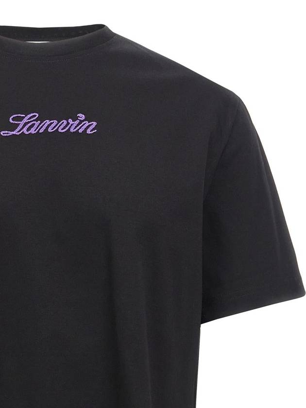 Lanvin Logo Embroidery T-Shirt - LANVIN - BALAAN 3