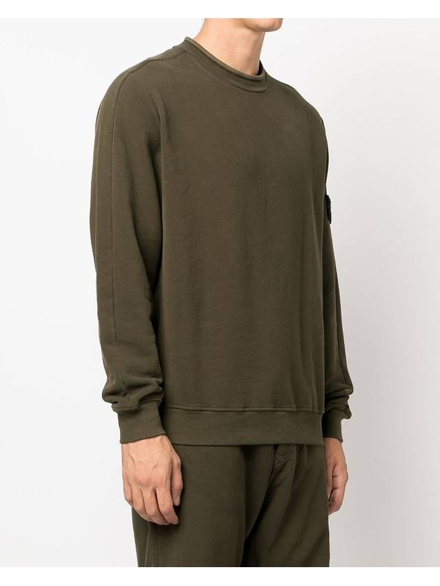 Stretch Cotton Fleece Mock Turtleneck Sweatshirt Olive Green - STONE ISLAND - BALAAN 4