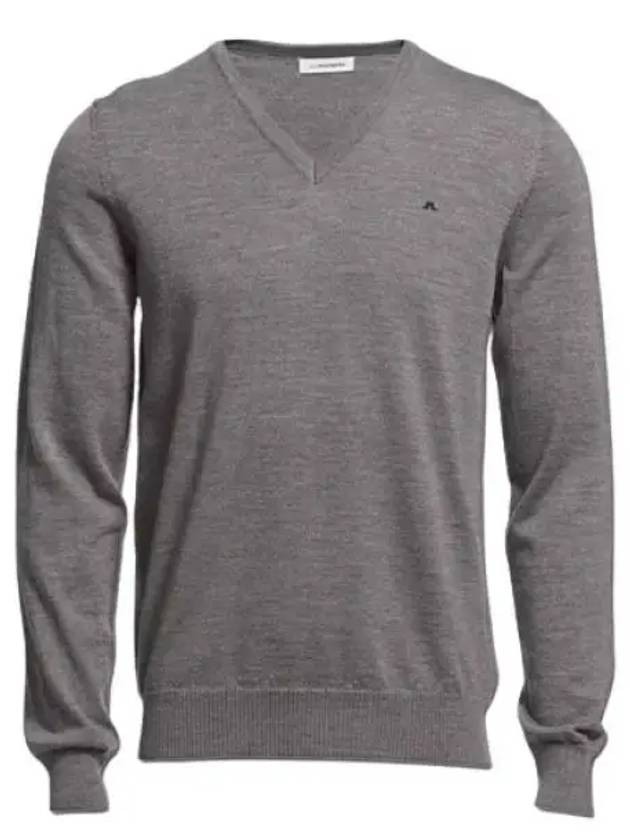 Lymann True Merino Wool Knit Top Grey Melange - J.LINDEBERG - BALAAN 2