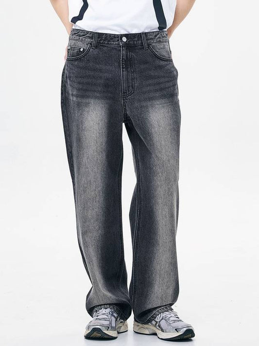 Raphael wide brushed jeans BLACK - GRAYBLVD - BALAAN 1
